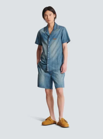 Verwaschene Jeansshorts