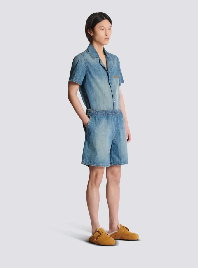 Verwaschene Jeansshorts Verwaschene Jeansshorts
