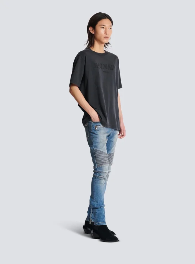 Vintage Balmain besticktes T-Shirt Vintage Balmain besticktes T-Shirt
