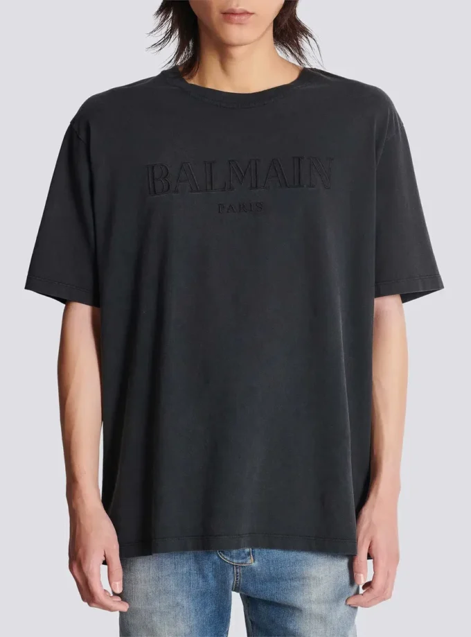 Vintage Balmain besticktes T-Shirt Vintage Balmain besticktes T-Shirt