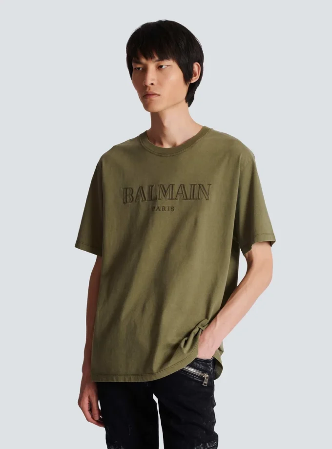 Vintage Balmain besticktes T-Shirt