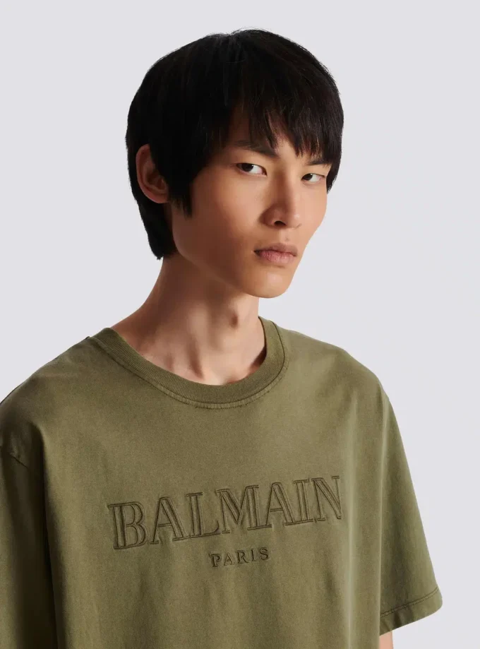 Vintage Balmain besticktes T-Shirt
