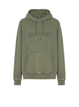 Vintage Balmain Hoodie mit Stickerei