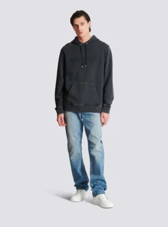 Vintage Balmain Hoodie mit Stickerei