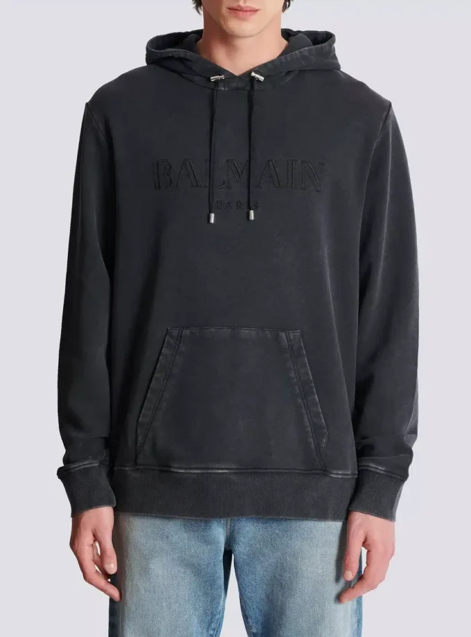 Vintage Balmain Hoodie mit Stickerei Vintage Balmain Hoodie mit Stickerei