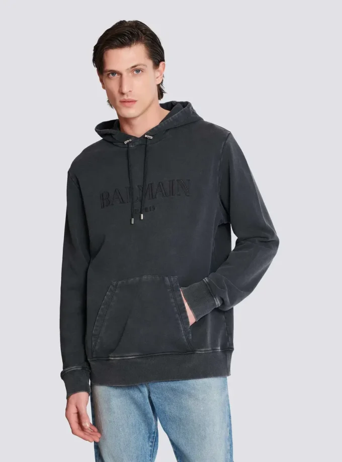 Vintage Balmain Hoodie mit Stickerei Vintage Balmain Hoodie mit Stickerei