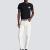 Weiße Jeans mit geradem Schnitt Weiße Jeans mit geradem Schnitt