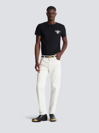 Weiße Jeans mit geradem Schnitt