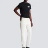 Weiße Jeans mit geradem Schnitt Weiße Jeans mit geradem Schnitt