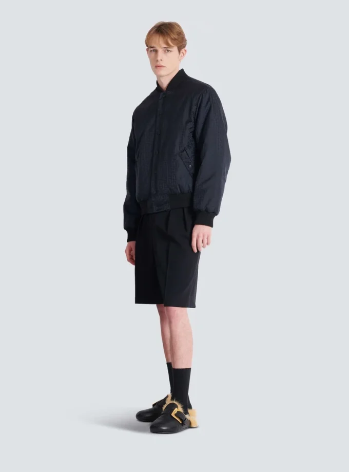 Wendbare Bomberjacke mit Chaînes-Muster Wendbare Bomberjacke mit Chaînes-Muster