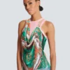 Weste mit Balmain-Foulard-Print im Trompe-l’œil-Stil