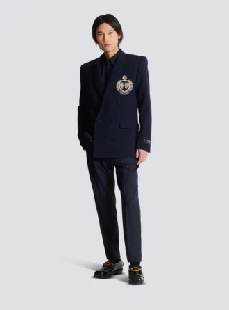 Wollblazer mit Kristallapplikation Wollblazer mit Kristallapplikation