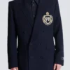 Wollblazer mit Kristallapplikation