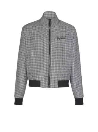Wolljacke mit Hahnentrittmuster Wolljacke mit Hahnentrittmuster