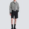 Wolljacke mit Hahnentrittmuster Wolljacke mit Hahnentrittmuster