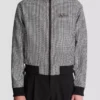 Wolljacke mit Hahnentrittmuster Wolljacke mit Hahnentrittmuster