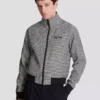 Wolljacke mit Hahnentrittmuster Wolljacke mit Hahnentrittmuster