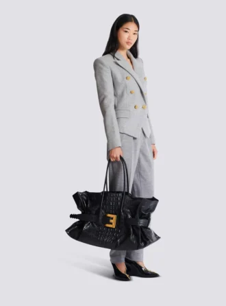 XL Anthem Tasche aus Kalbsleder mit Krokodilprägung
