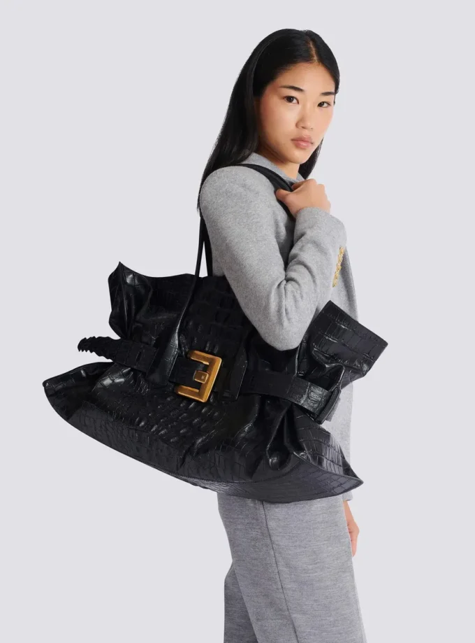 XL Anthem Tasche aus Kalbsleder mit Krokodilprägung XL Anthem Tasche aus Kalbsleder mit Krokodilprägung