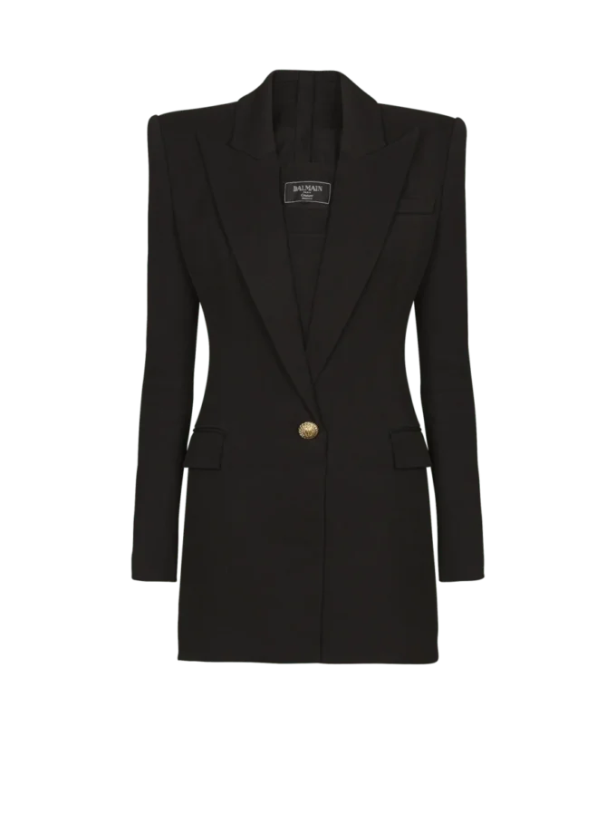Zweitaschiges Minikleid mit doppeltem Kragen