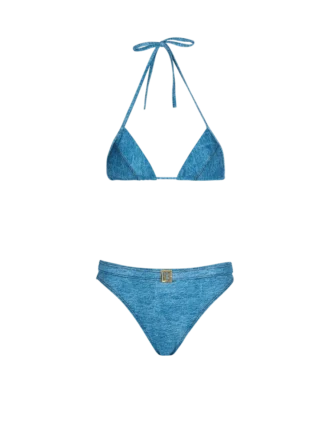 Zweiteiliger Badeanzug aus Denim