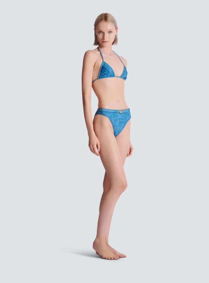 Zweiteiliger Badeanzug aus Denim