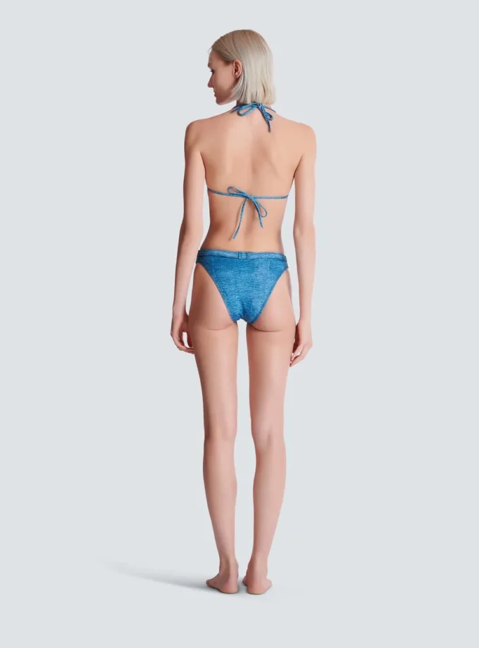 Zweiteiliger Badeanzug aus Denim