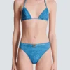 Zweiteiliger Badeanzug aus Denim