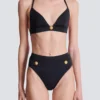 Zweiteiliger Badeanzug mit Knöpfen Zweiteiliger Badeanzug mit Knöpfen
