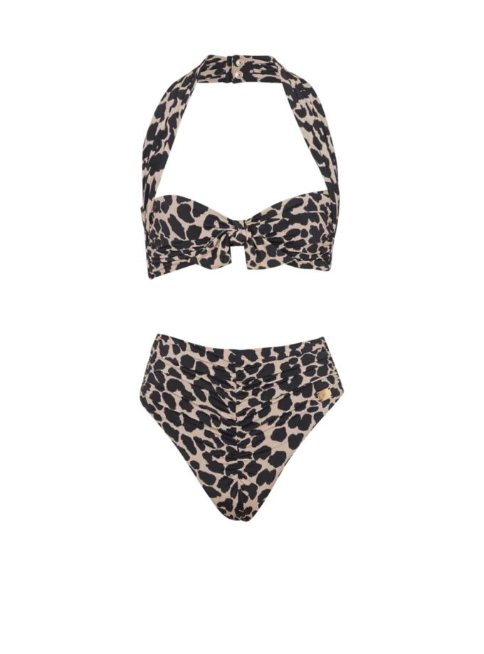 Zweiteiliger Badeanzug mit Leopardenmuster Zweiteiliger Badeanzug mit Leopardenmuster