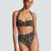 Zweiteiliger Badeanzug mit Leopardenmuster Zweiteiliger Badeanzug mit Leopardenmuster